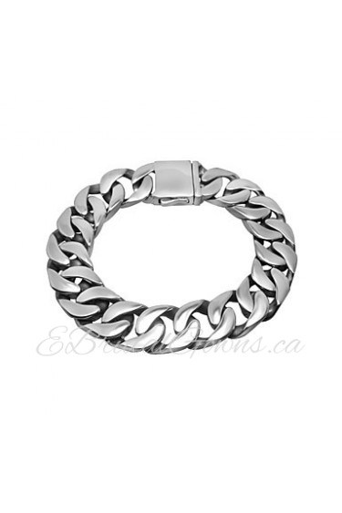 Men's Titanium Solid Character Polishing Bracelet