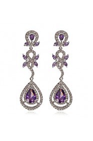 Fabulous Platinum Plated Cubic Zirconia Earrings(More Colors)