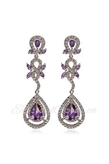 Fabulous Platinum Plated Cubic Zirconia Earrings(More Colors)