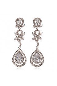 Fabulous Platinum Plated Cubic Zirconia Earrings(More Colors)