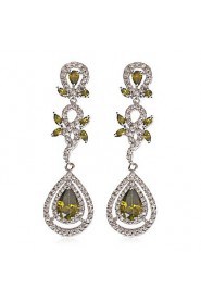 Fabulous Platinum Plated Cubic Zirconia Earrings(More Colors)