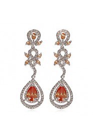 Fabulous Platinum Plated Cubic Zirconia Earrings(More Colors)