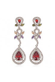 Fabulous Platinum Plated Cubic Zirconia Earrings(More Colors)