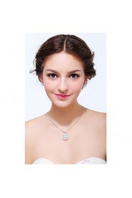 Women's Silver Alloy Cubic Zirconia Jewelry Set