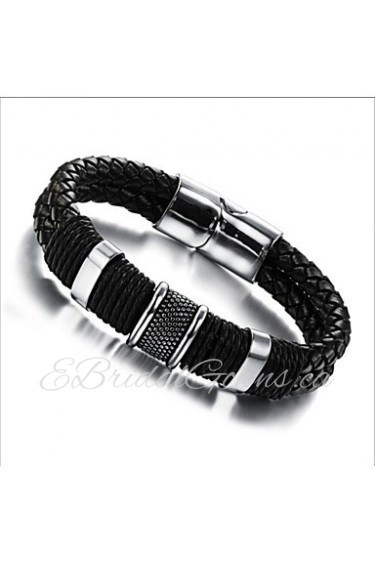 Insert magnetic buckle leather bracelet 18.5CM/20.5CM/22CM