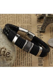 Insert magnetic buckle leather bracelet 18.5CM/20.5CM/22CM