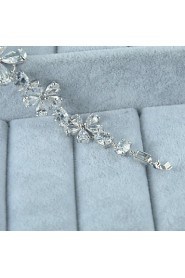 Women's Silver Alloy Cubic Zirconia Tennis Bracelet