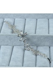 Women's Silver Alloy Cubic Zirconia Tennis Bracelet