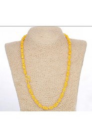 Gold plated 24K gold necklace hollow bamboo men long 55CM