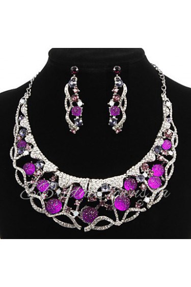 Jewelry Set Women's Anniversary / Wedding / Engagement / Birthday / Gift / Party / Special Occasion Jewelry Sets Alloy Rhinestone