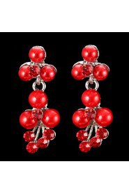 Jewelry Set Women's Anniversary / Wedding / Engagement Jewelry Sets Cubic Zirconia / Alloy Necklaces / Earrings Red