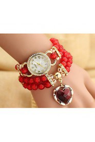 The heart-shaped bracelet watch winding