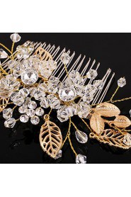 Women's Rhinestone / Alloy Headpiece-Wedding / Special Occasion Hair Combs 1 Piece Clear Round