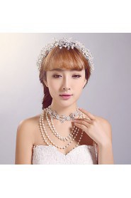 Korean Anniversary / Wedding / Engagement / Birthday / Gift / Party / Special Occasion Necklace with Imitation Pearl