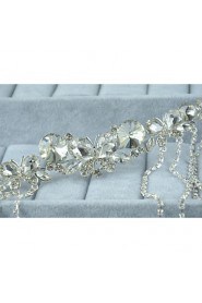 Women's Sterling Silver / Alloy Headpiece-Wedding / Special Occasion / Casual Head Chain 1 Piece Clear Round