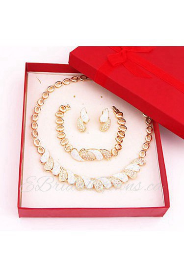 New fashion trendy gold plated (necklace,bracelet,earrings)jewelry sets