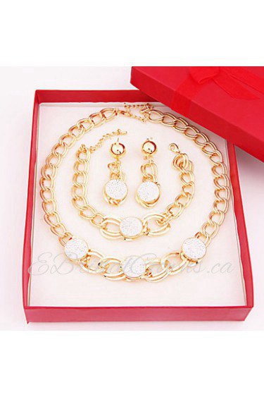 New fashion trendy gold plated (necklace,bracelet,earrings)jewelry sets