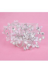 Women's Rhinestone Headpiece-Wedding / Special Occasion Hair Combs 1 Piece Clear