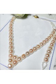 Freshwater pearl necklace bracelet