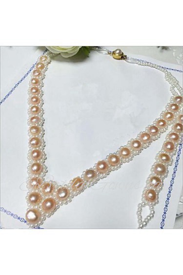 Freshwater pearl necklace bracelet