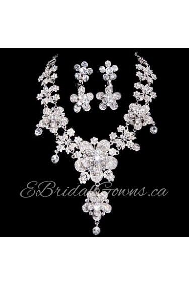 Jewelry Set Women's Anniversary / Wedding / Engagement / Birthday / Gift / Party / Special Occasion Jewelry Sets AlloyRhinestone / Cubic