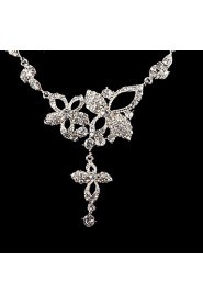 Jewelry Set Women's Anniversary / Wedding / Engagement Jewelry Sets Cubic Zirconia / Alloy Necklaces / Earrings Silver