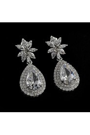 New Europe Italian Design Zircon Crystal Long Drop Earrings pendientes Brincos