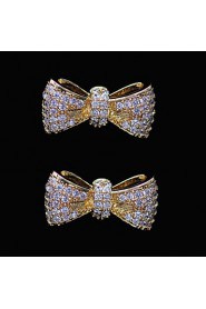 Gorgeous Gold Plated With Cubic Zirconia Wedding/Special Occaision / Party Jewelry Set.