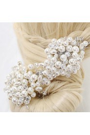 Women's / Flower Girl's Crystal / Alloy / Imitation Pearl Headpiece-Wedding / Special Occasion Headbands / Flowers / Wreaths Round
