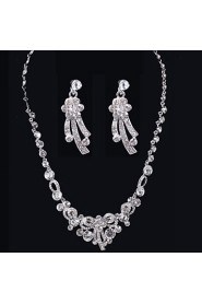 Elegant Design Alloy With Rhinestone Wedding/Special Occaision / Party Jewelry Set.