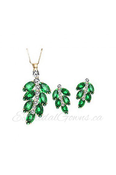 Jewelry Set Women's Anniversary / Birthday / Gift / Party / Daily / Special Occasion Jewelry Sets Alloy Rhinestone Necklaces / Earrings