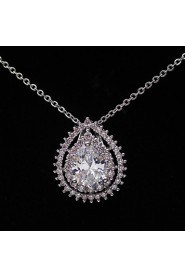 Gorgeous Platinum Plated With Cubic Zirconia Wedding/Special Occaision / Party Jewelry Set.