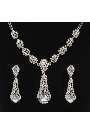 Women's Cubic Zirconia/Alloy/Imitation Pearl Wedding/Party Jewelry Set With