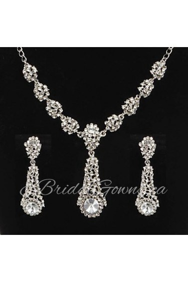 Women's Cubic Zirconia/Alloy/Imitation Pearl Wedding/Party Jewelry Set With