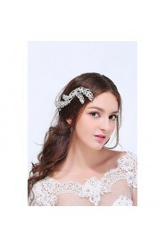 Women's Sterling Silver / Alloy Headpiece-Wedding / Special Occasion / Casual Hair Clip 1 Piece Clear Round