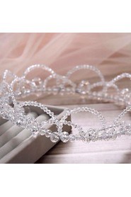 Bride's Flower Shape Beads Forehead Wedding Headdress Crown 1 PC