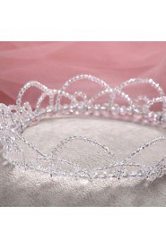 Bride's Flower Shape Beads Forehead Wedding Headdress Crown 1 PC