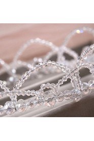 Bride's Flower Shape Beads Forehead Wedding Headdress Crown 1 PC