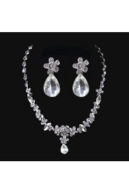 Elegant Design Alloy With Rhinestone Wedding/Special Occaision / Party Jewelry Set.