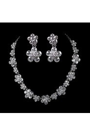 Elegant Design Alloy With Rhinestone Wedding/Special Occaision / Party Jewelry Set.