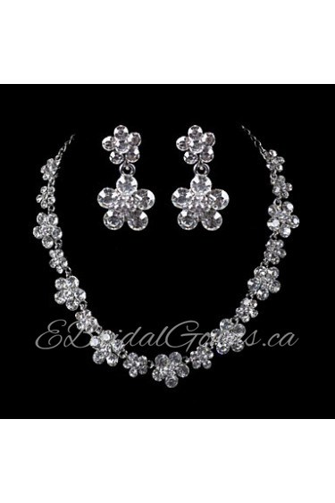 Elegant Design Alloy With Rhinestone Wedding/Special Occaision / Party Jewelry Set.