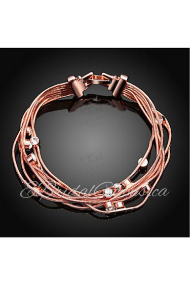 Simple Fashion Ladies Gold diamond Inlaid Micro Environmental Protection