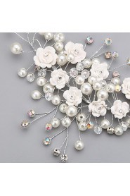 Women's / Flower Girl's Crystal / Alloy / Imitation Pearl Headpiece-Wedding / Special Occasion / Outdoor Flowers Clear
