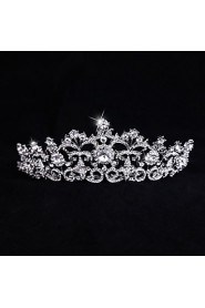 Bride's Flower Shape Crystal Rhinestone Forehead Wedding Comb Crown 1 PC