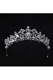 Bride's Flower Shape Crystal Rhinestone Forehead Wedding Comb Crown 1 PC