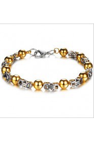 Gold Titanium Bracelet For Men