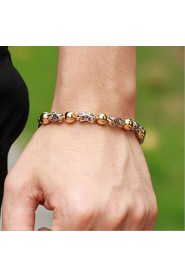 Gold Titanium Bracelet For Men