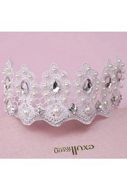 Women's Lace / Pearl / Crystal Headpiece-Wedding / Special Occasion Headbands 1 Piece Clear Pear