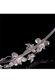 Women Pearl/Sterling Silver/Rhinestone Headbands With Wedding/Party Headpiece