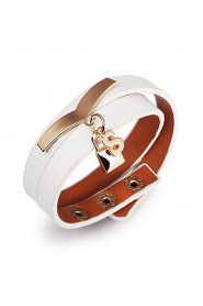 Rose Gold Plated Adjustable Leather Bracelet